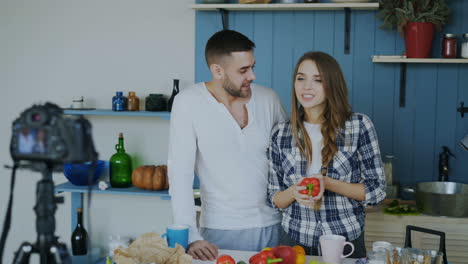 couple cooking video: delicious red pepper recipe