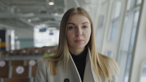 woman in an airport
