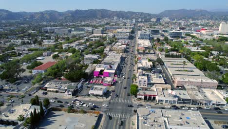 4k aerial footage of west hollywood and the hollywood hills, in los angeles, california, usa