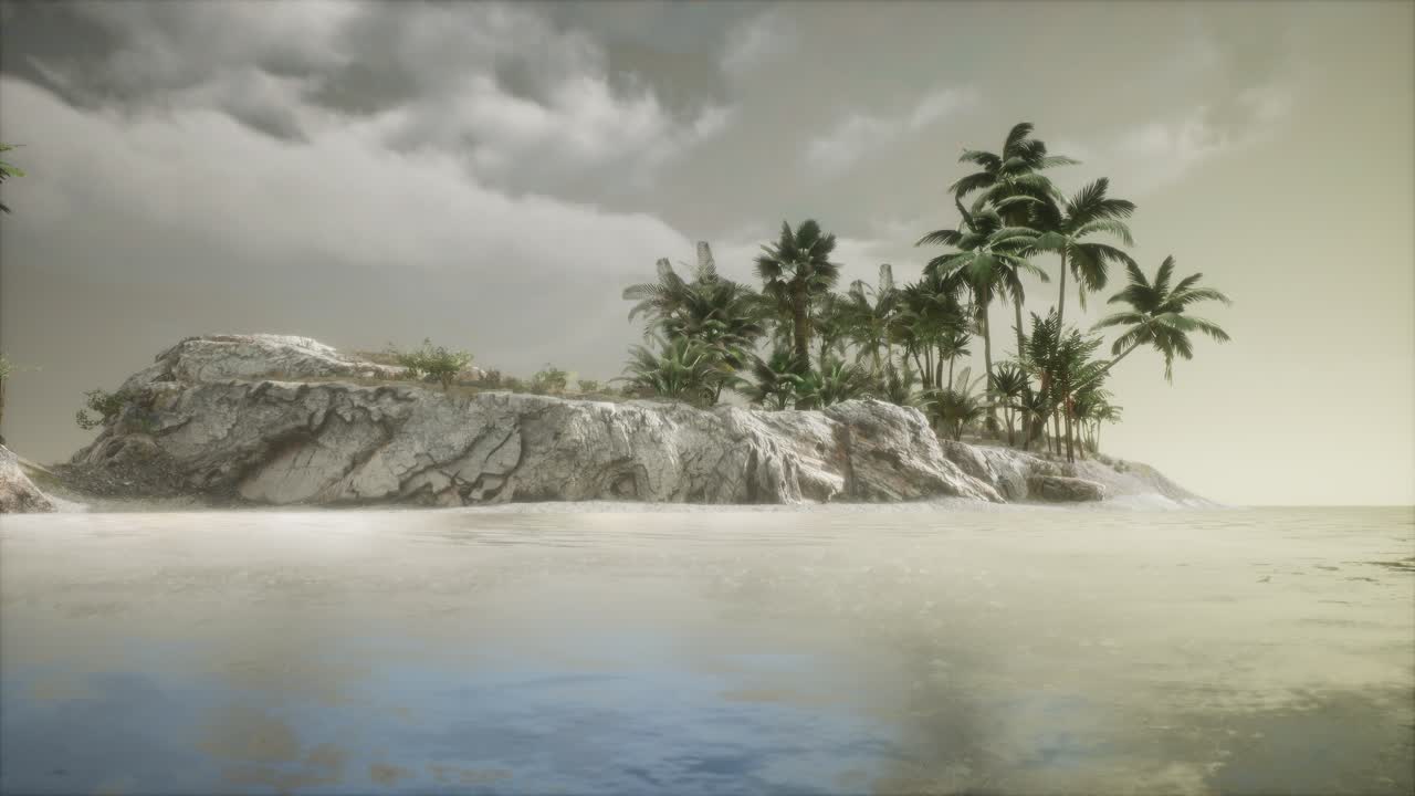 Soft twilight of the amazing tropical marine beach