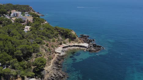 Old-fishing-village-in-the-mediterranean-sea-of-Ibiza,-Spain