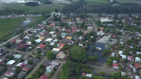 flood by hurricane eta and iota in a city