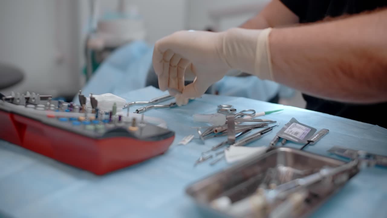 procedimiento dental en curso