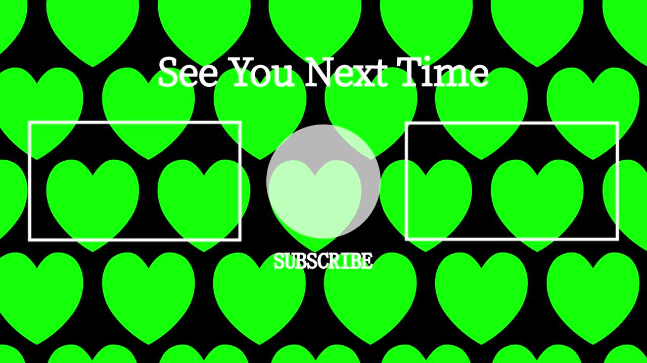 간단한 심장 움직임 엔드 카드 엔딩 스크린 모션 그래픽