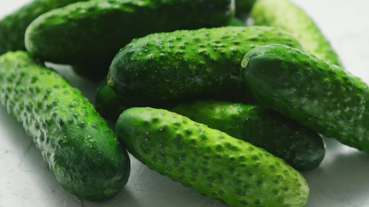 근접 촬영에 녹색 오이