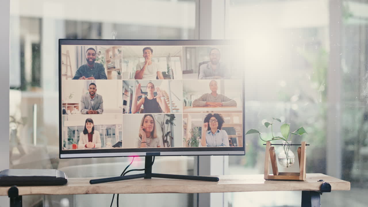 Virtual Team Meeting in Progress