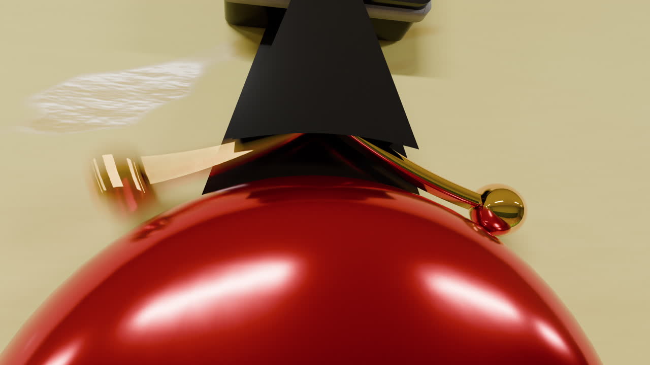 Red Bell Rings For Back To School Time Commencement In University