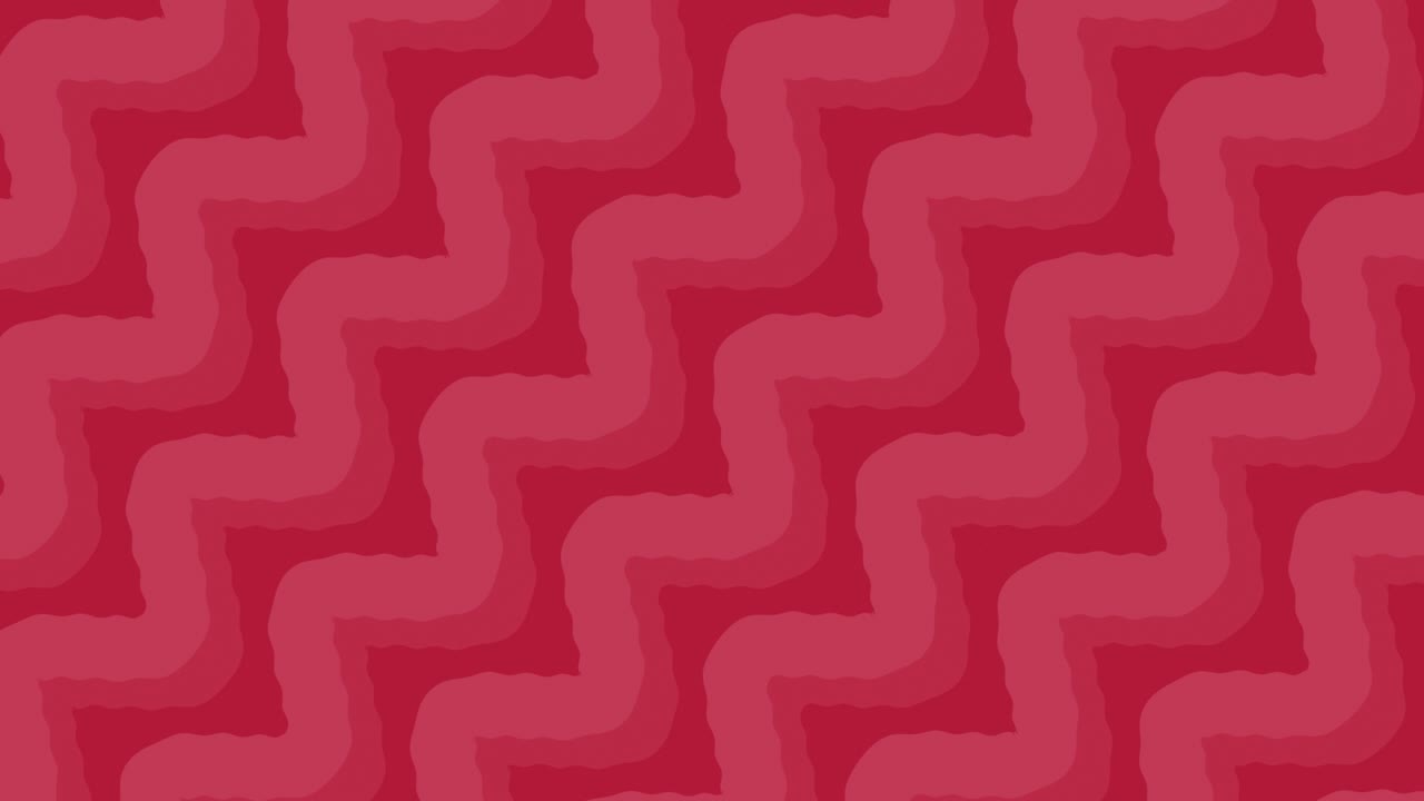 둥근 빨간 지그자그 선이 대각선으로 움직입니다.