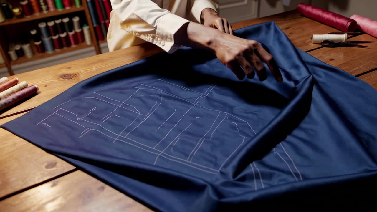 Tailor working on a garment design