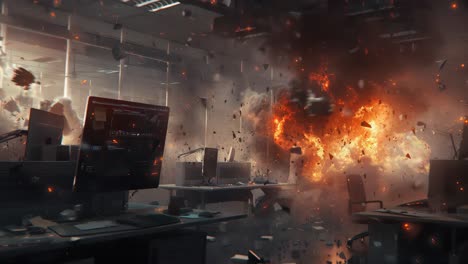 office fire and explosion