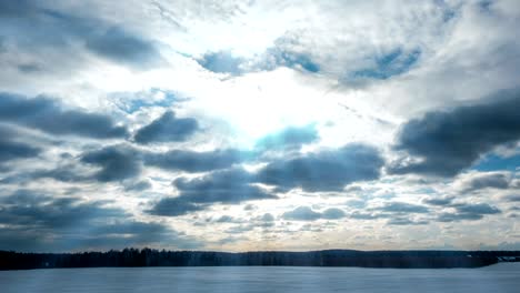 simultaneous movement of clouds of different levels, time lapses, video loop