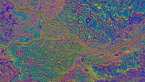 abstract psychedelic patterns with vibrant neon colors