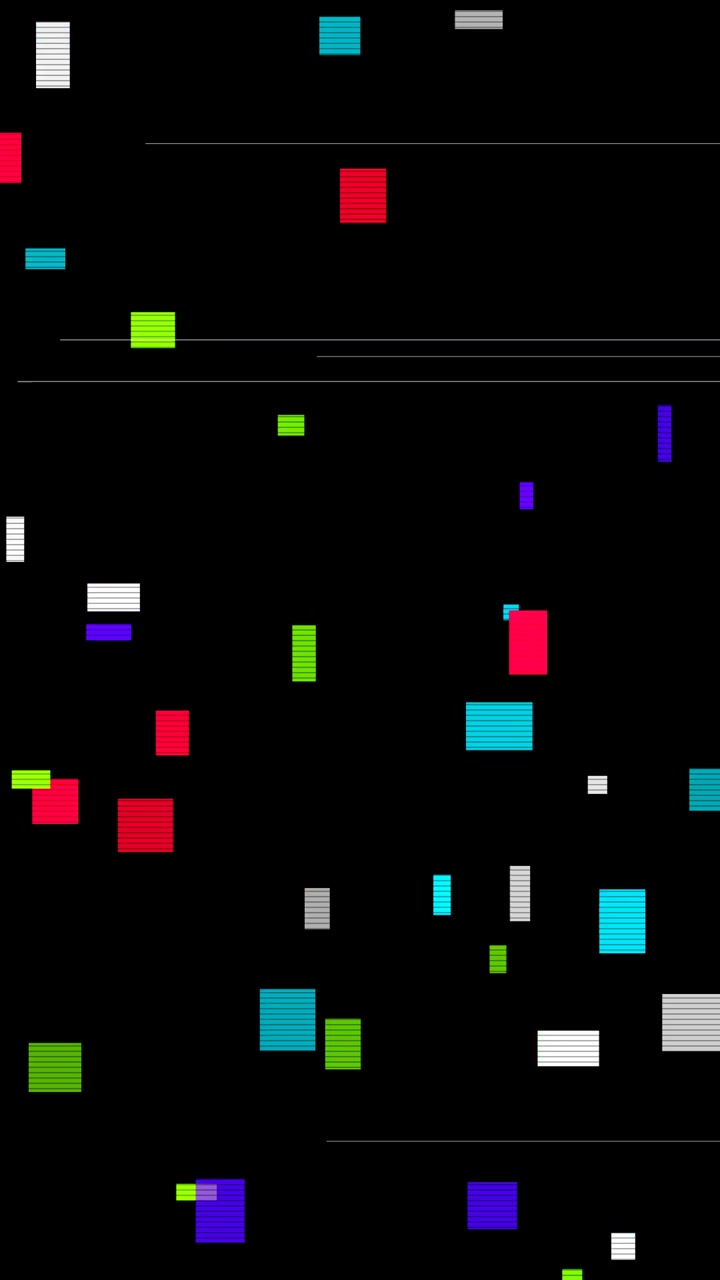Digital Glitch Effect with Moving Colorful Geometric Shapes