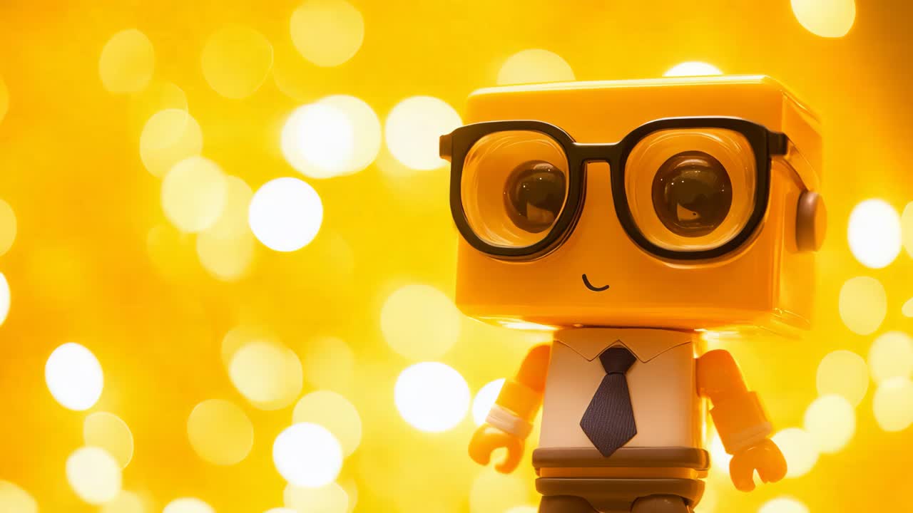 Cute Yellow Robot Toy