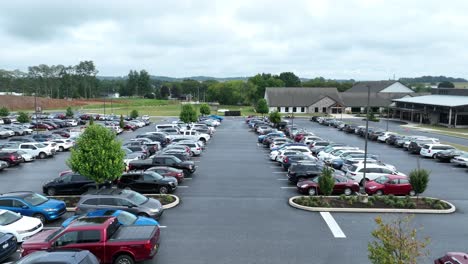 lot full sign in parking lot of large church in america