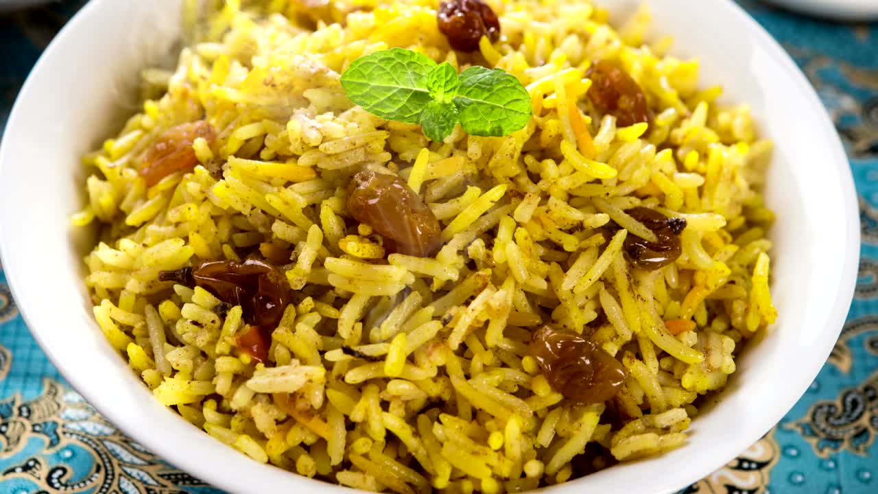 imágenes de video de arroz árabe