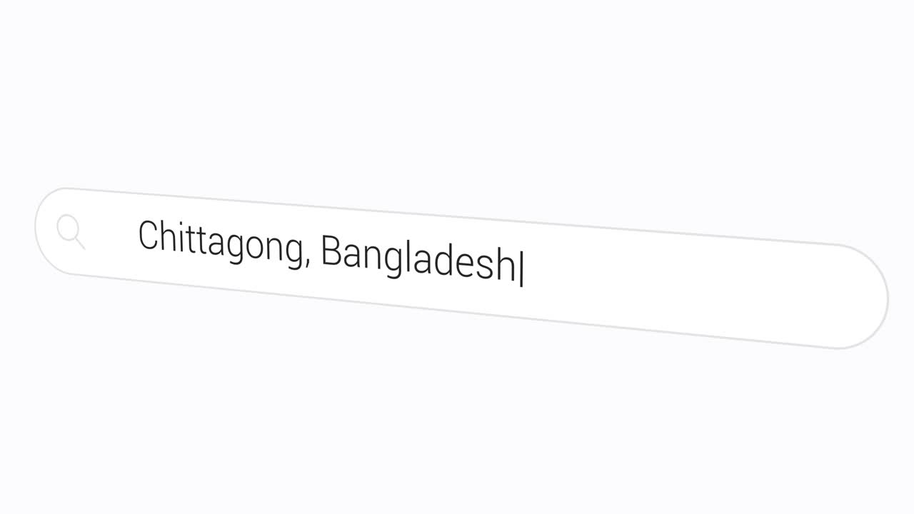 Ricerca di Chittagong, Bangladesh nel browser del computer