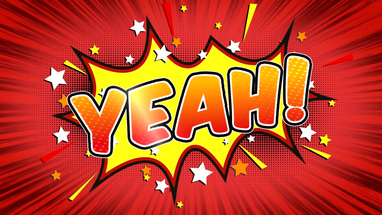 - 그래, 만화 스타일 텍스트