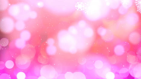 falling snow with bokeh light christmas circles