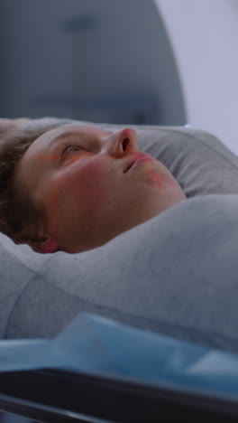 woman undergoing medical scan