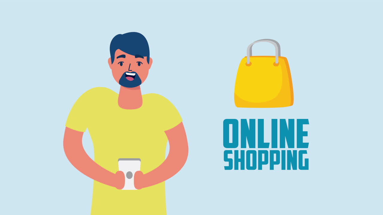 온라인 쇼핑하는 남자