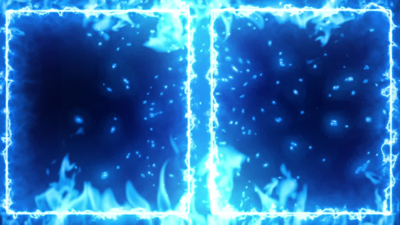 파란 불 대 인터페이스 배경 루프 애니메이션