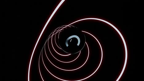 abstract 3d spiral with glowing lines