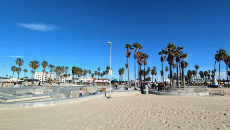 skateboard park of venice beach, serene vibe in las vegas, california