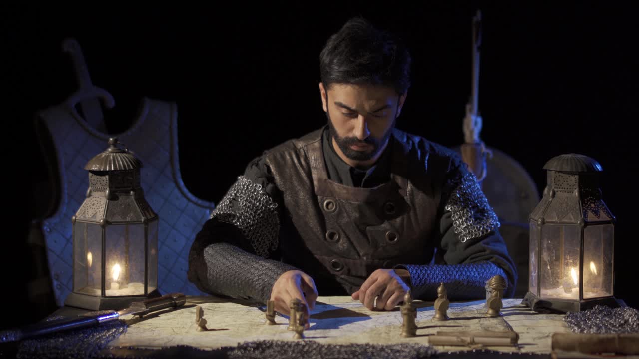 The commander who develops a war strategy on the map.