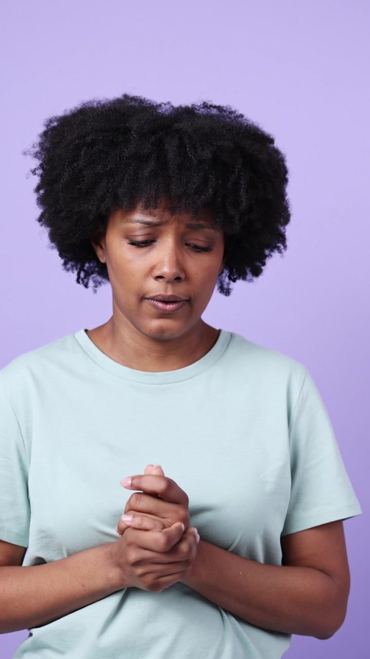 Worried African American Woman Expressing Sadness and Concern