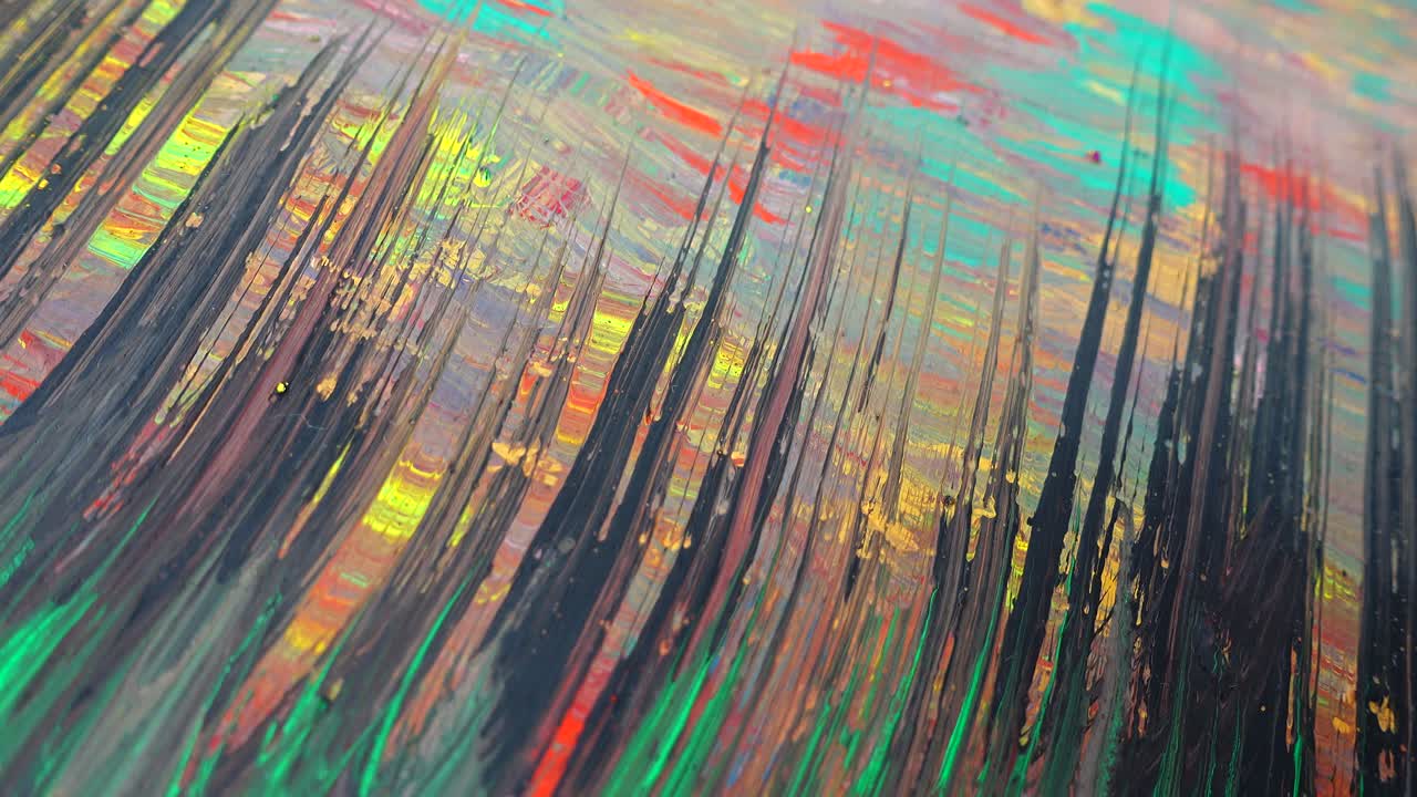 Abstrakte Zeichnung mit Gouache gemalt