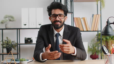 Businessman-working-on-laptop-at-office-talk-on-online-communication-video-call-with-employee,-boss