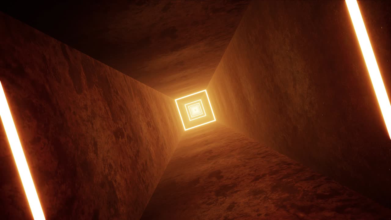 girar el túnel de luz grunge cuadrado