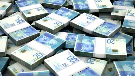 stapel israëlische nieuwe shekel