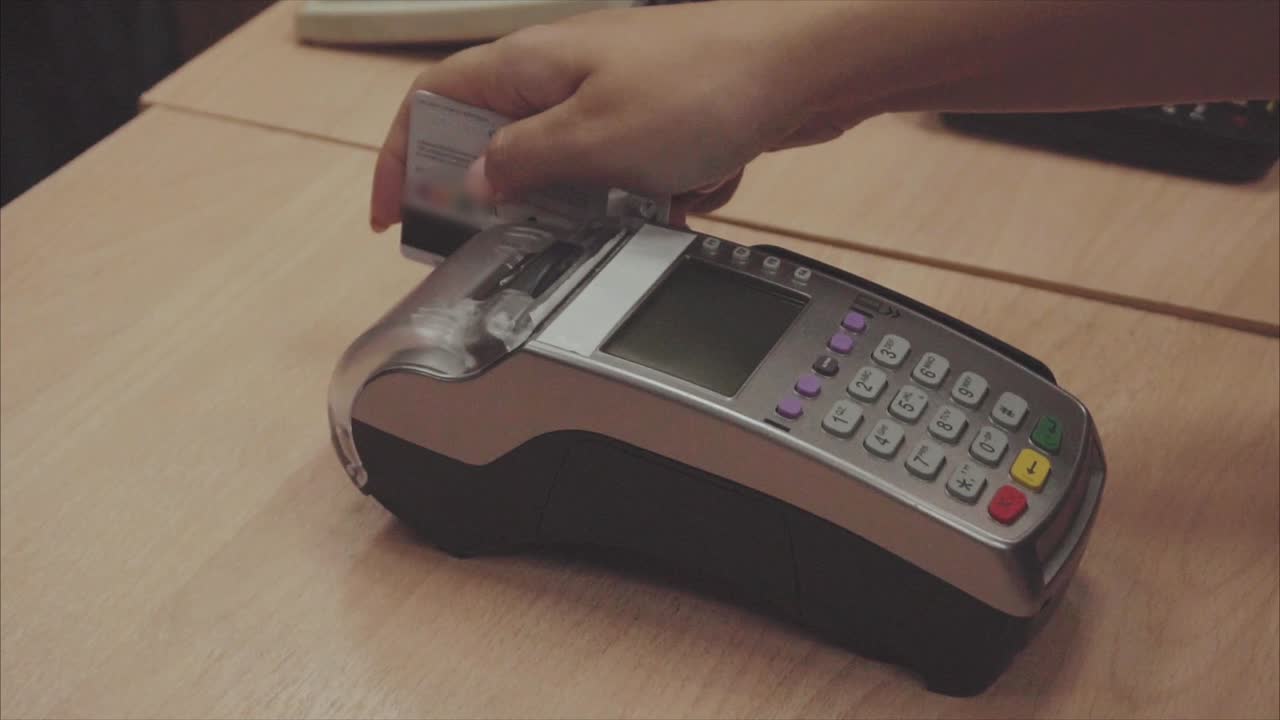 Credit card payment at POS terminal