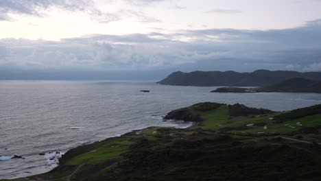 Time-lapse-of-cloudy-sunrise-in-Saint-Lucia,-Caribbean