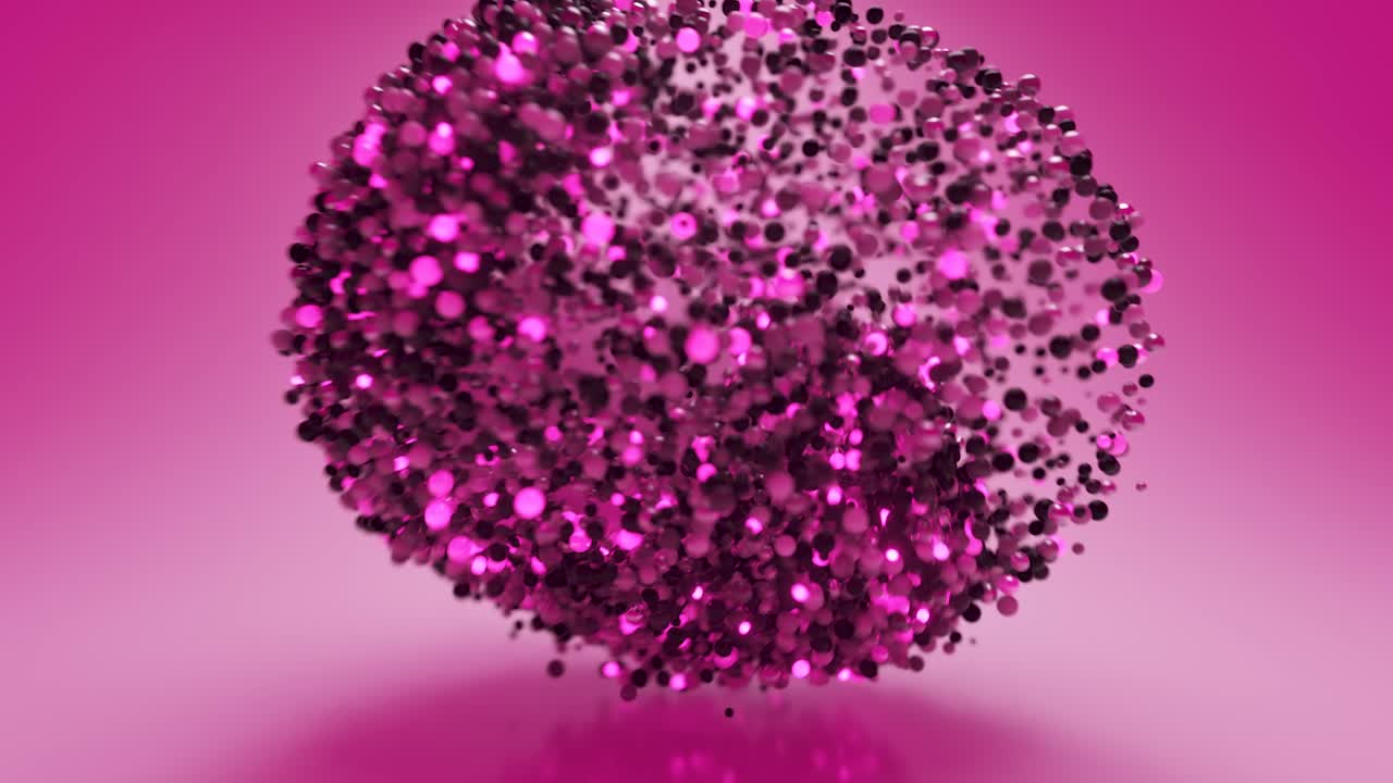 Abstract Pink and Purple Sphere Explosion