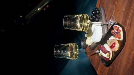 wine and cheese platter