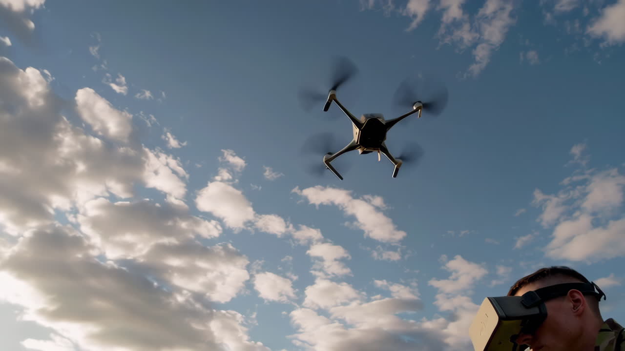 Military Personnel Using VR and Drone Technology