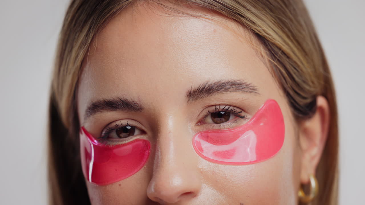 Woman with eye patches