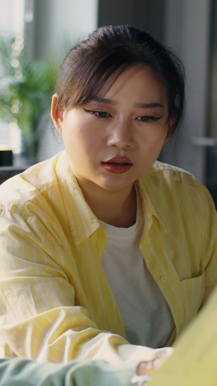 Woman Concentrating on Work