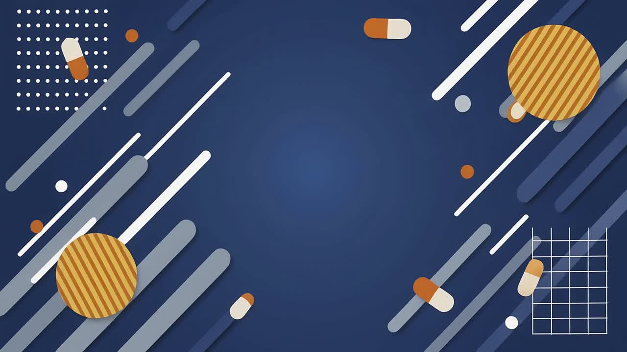 Dynamic Abstract Background with Moving Geometric Shapes and Capsules
