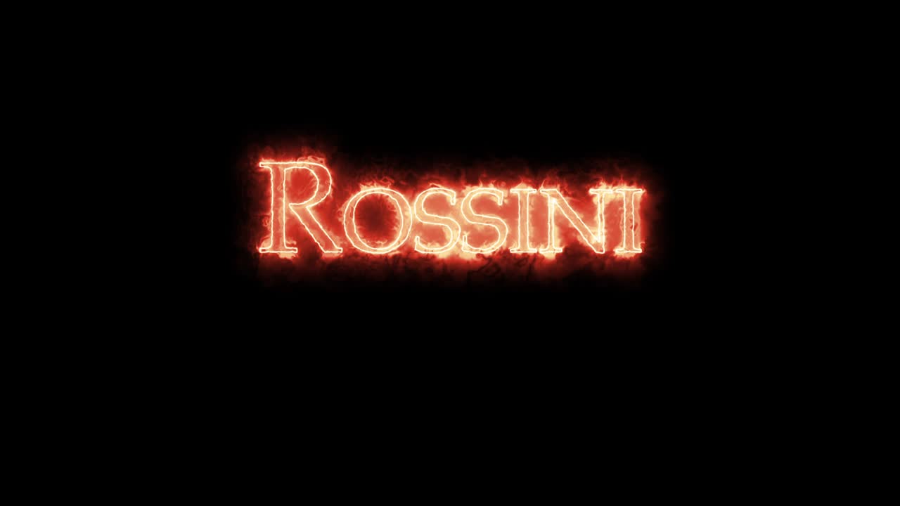 Rossini skrevet med ild. Loop.