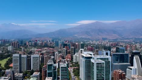 Timelapse-Del-Distrito-De-Lujo-Fly-Trough-En-Santiago,-Chile