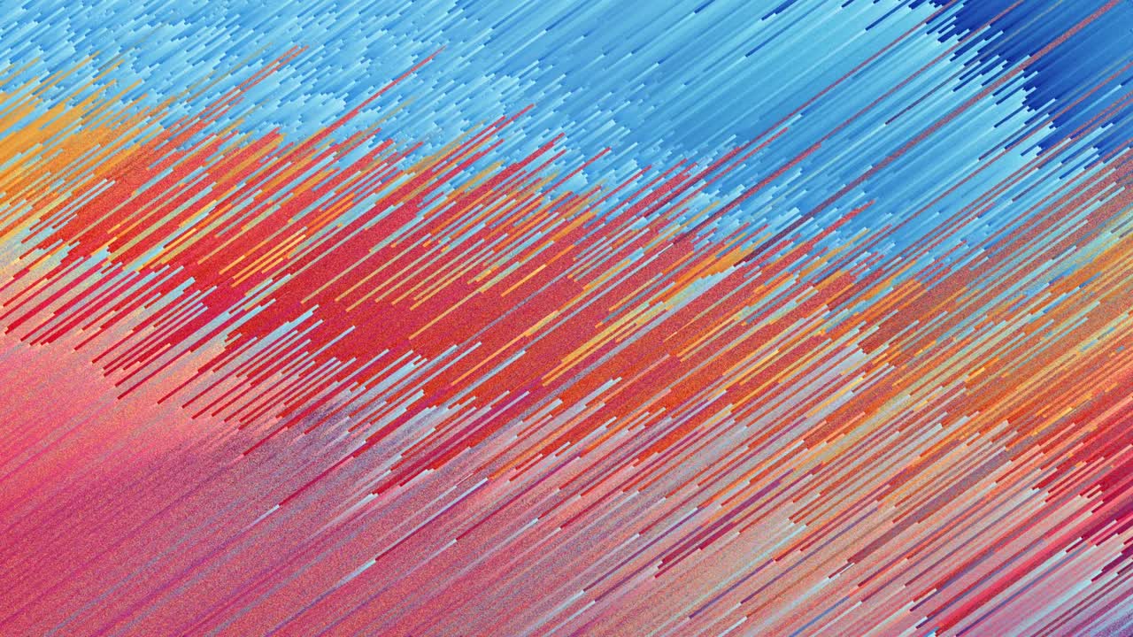 글리치 및 픽셀 정렬 효과와 함께 추상적인 픽셀 애니메이션