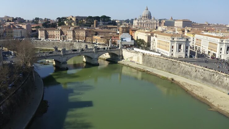 Flying Over St Angelo Bridge