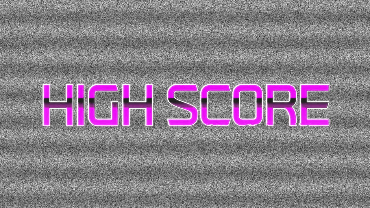 tv 정적 배경에 대한 높은 점수 텍스트 배너의 애니메이션