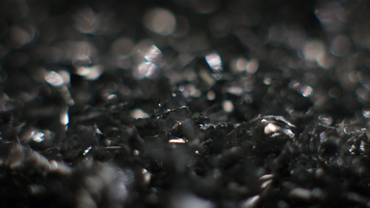 Metal fillings close-up shot