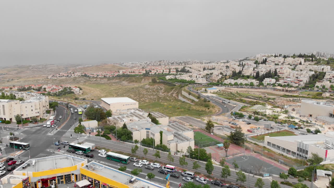 Jerusalem Pisgat zeev settlement aerial view