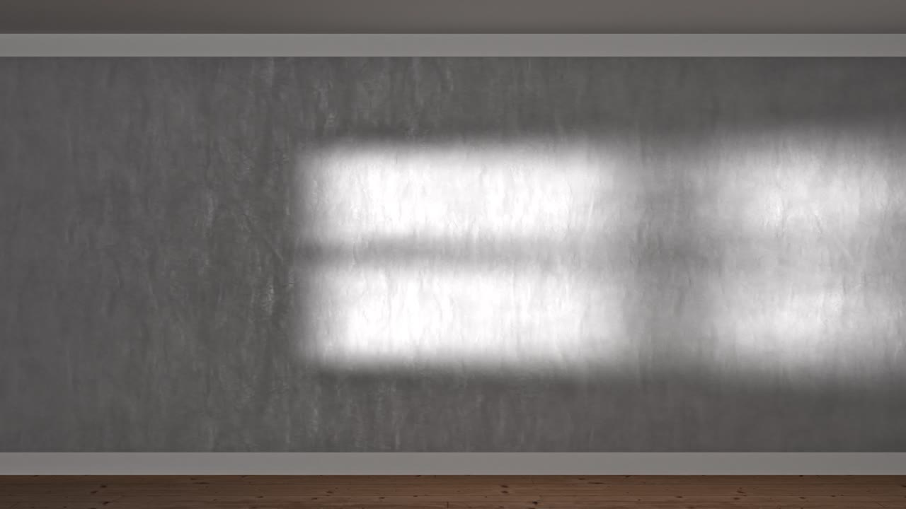 창문 그림자가 있는  빈 방